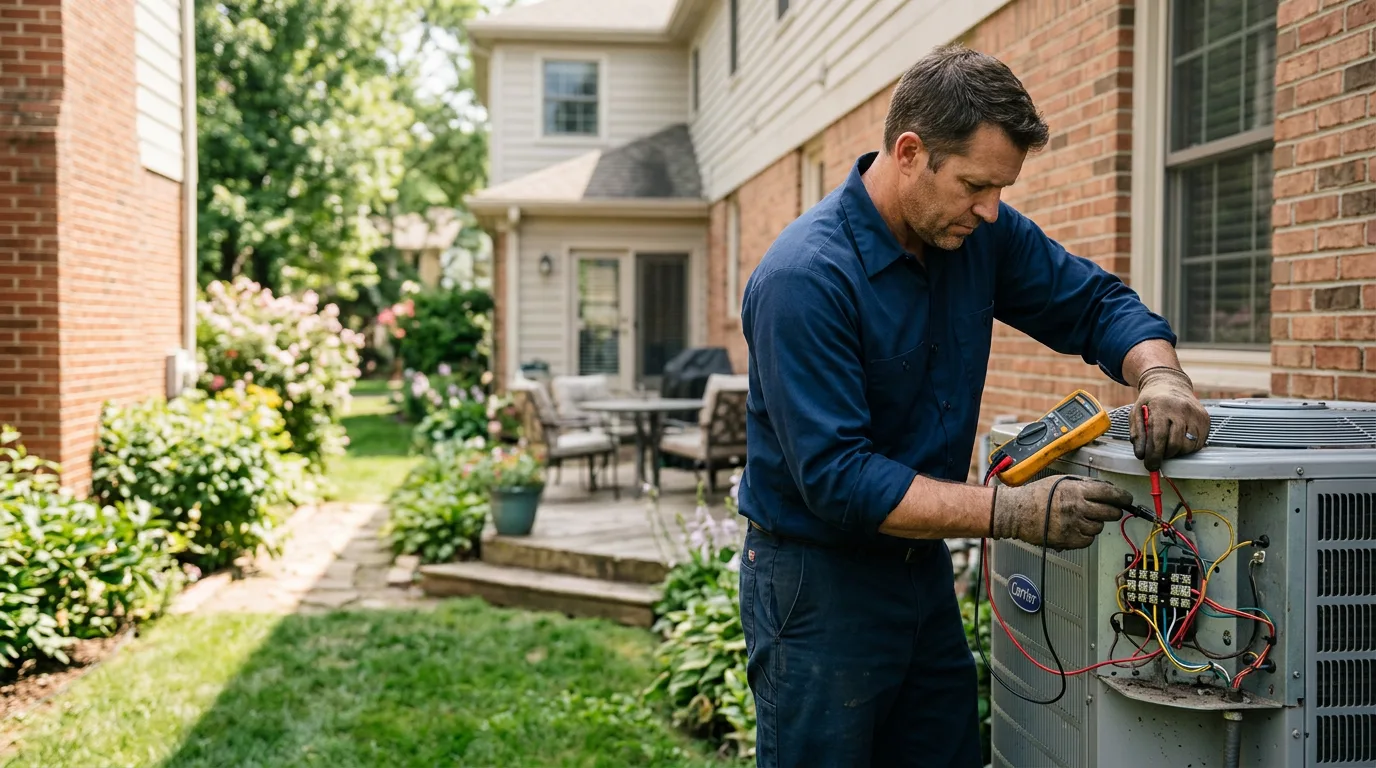 HVAC technician working near Kansasville, WI